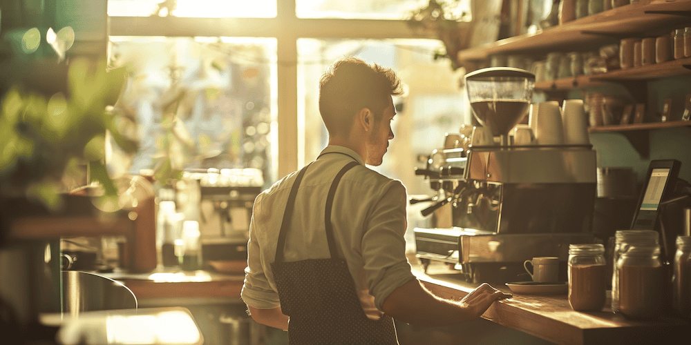 Barista in einem Café